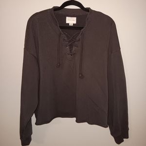 American Eagle lace up sweatershirt